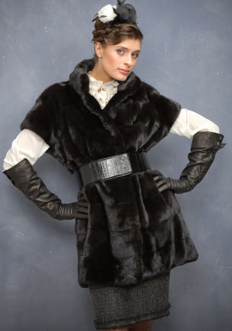 Норковый жилет расцветки ScanBlack от Philippe Ferrat