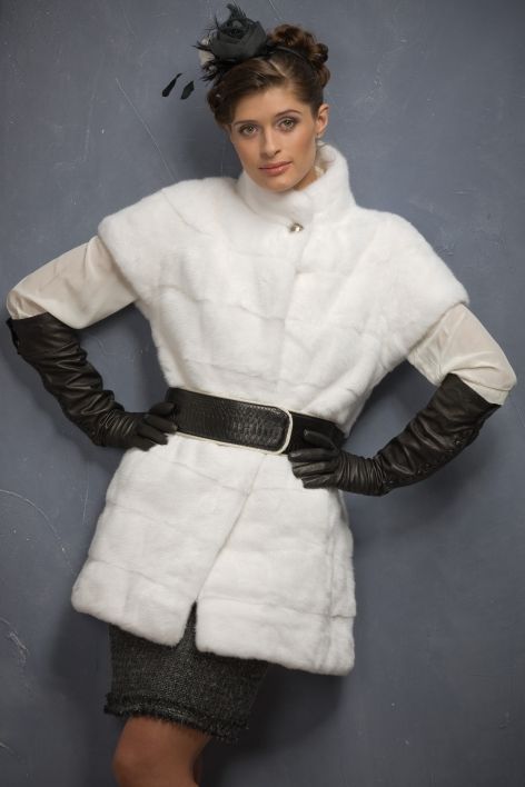 Восхитительный жилет из норки White от Philippe Ferrat