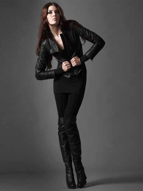 Кожаный жакет "Королева стиля"