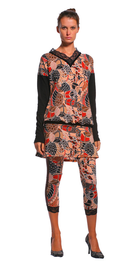 Капри орнаментальные Фламинго