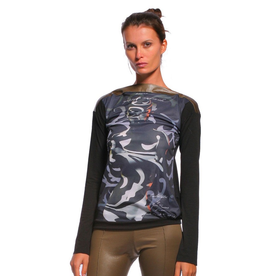 Джемпер Кошка, гуляющая сама по себе, черно-белый