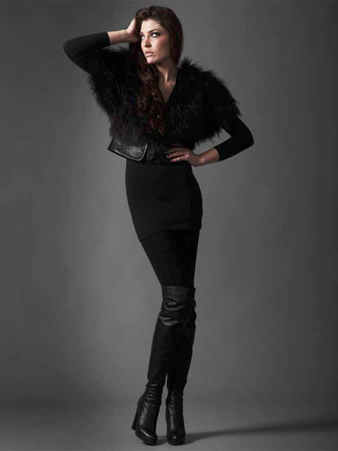 Шикарный жилет из меха енота