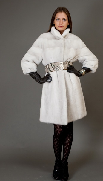 Норковая шуба Фиалковая