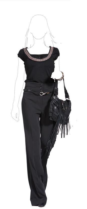 Брюки с высокой талией