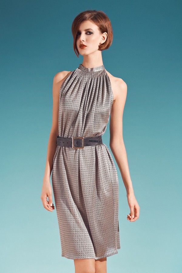 Платье с американской проймой "Металлик"