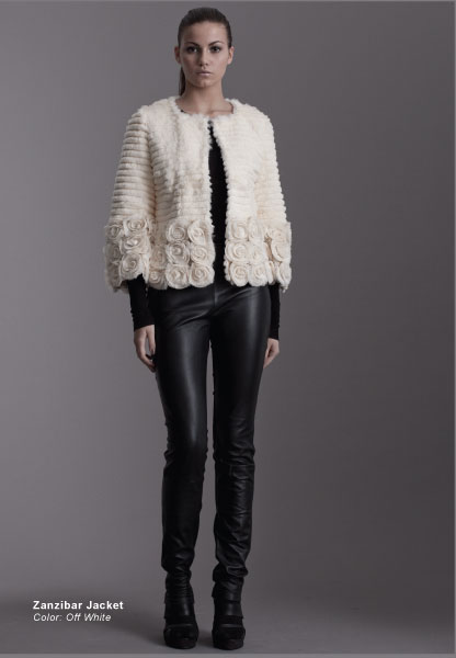 Изысканный меховый жакет с розами от KayCee Copenhagen