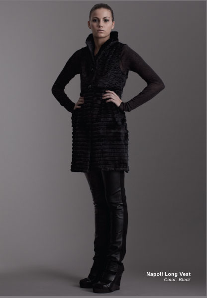 Роскошный длинный меховый жакет от KayCee Copenhagen