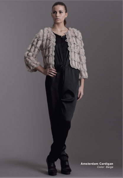 Шикарный вязаный жакет с мехом от KayCee Copenhagen