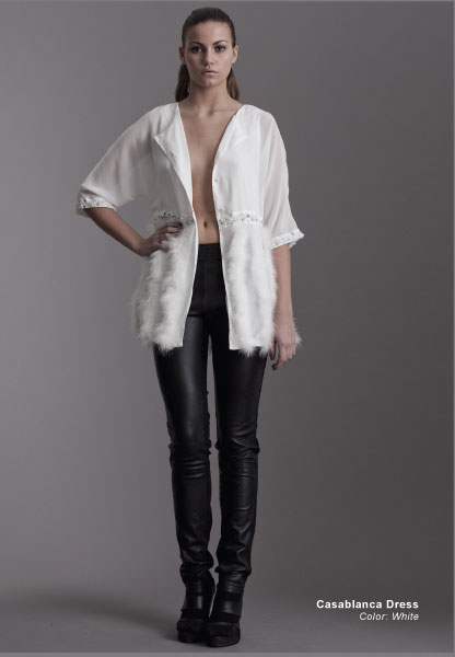 Дизайнерская блуза с мехом от KayCee Copenhagen