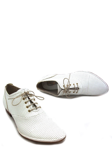 Ботинки женские летние молочные