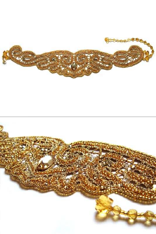 Комплект колье и браслет "Modern Golden"