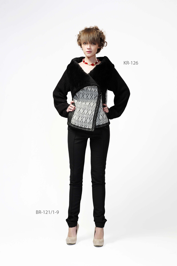 Куртка из ткани жаккардового переплетения