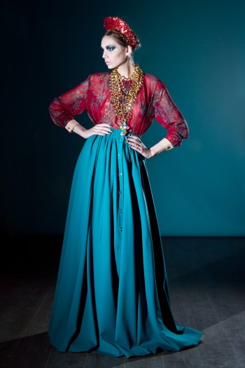 Шелковая блуза на завязках