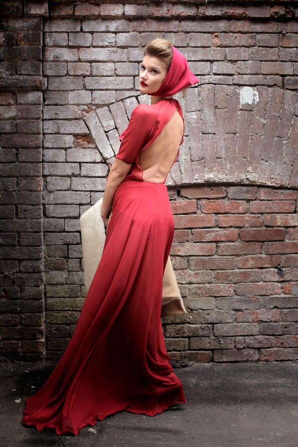 Платье-макси шифоновое