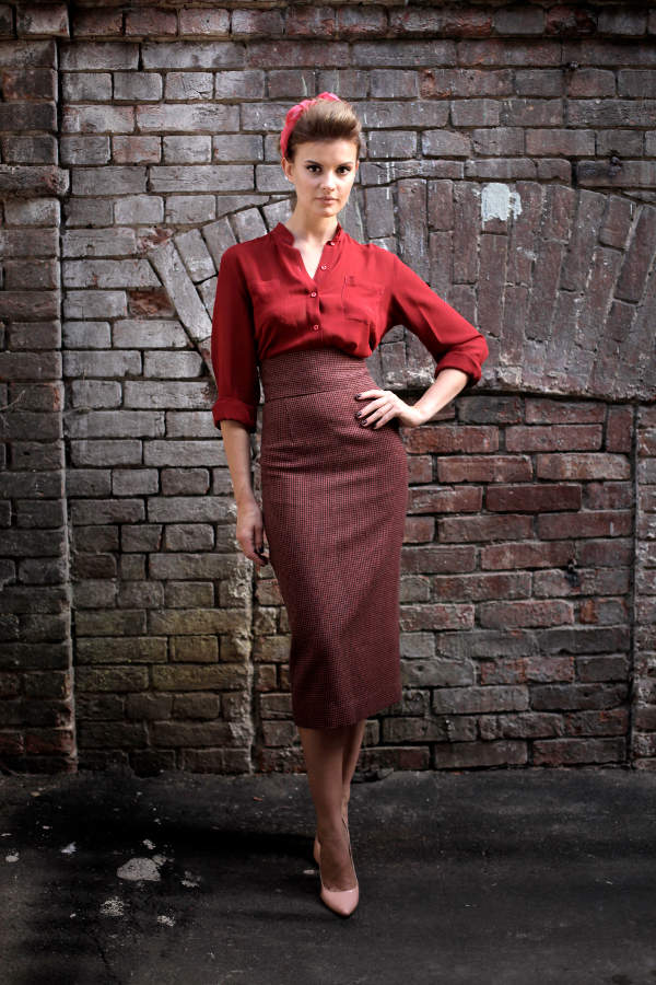 Юбка на молнии миди