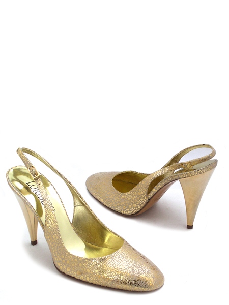 Золотистые босоножки