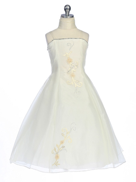 Детское платье "Принцесса" цвета слоновой кости