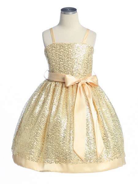 Детское платье "Анастасия" золотое