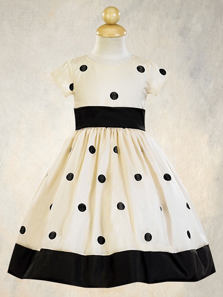 Детское платье "Классика" слоновая кость с черным