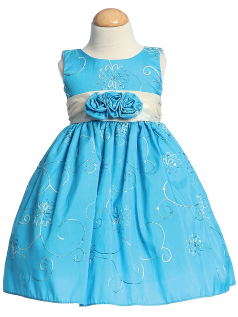 Детское платье "Элегия" ярко-голубое