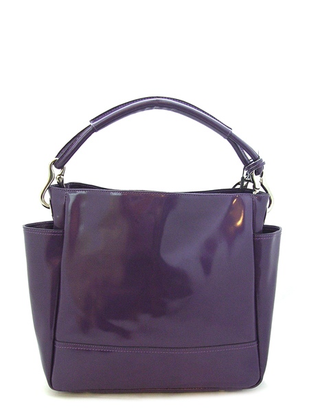Фиолетовая сумка из натуральной кожи