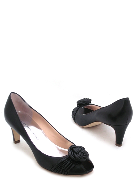 Туфли лодочки кожаные черные