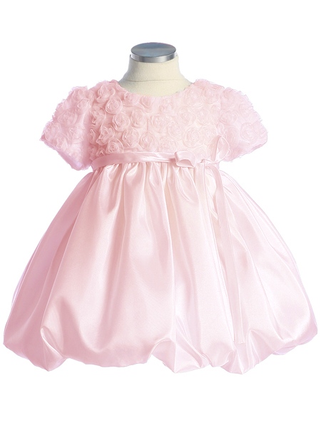 Нарядное детское платье "Розочки" (розовое)