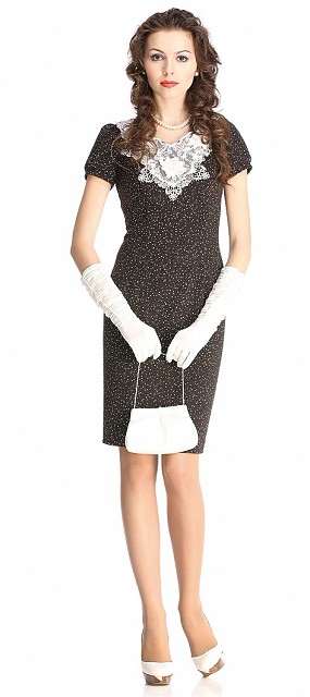 Платье с очаровательным декором "Звездная ночь"