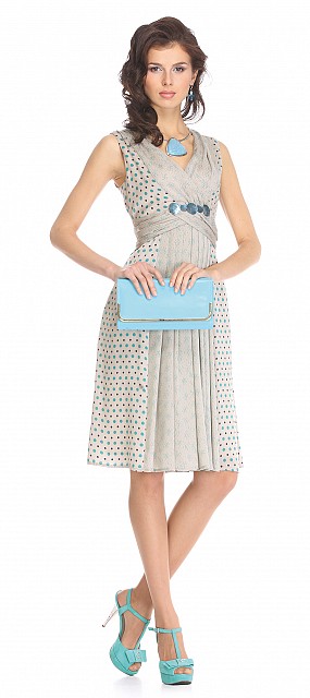 Комбинированное платье Polka Dot