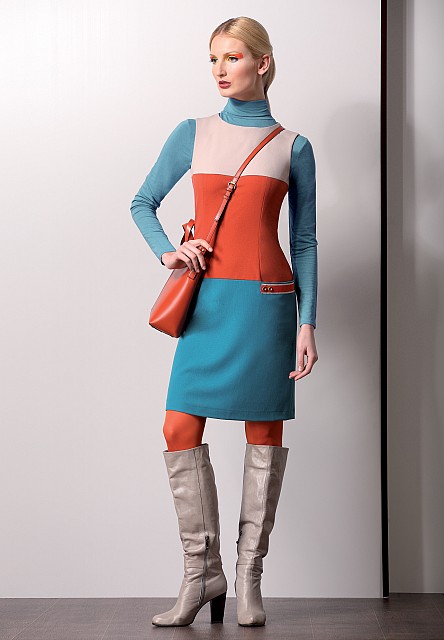 Оригинальный комплект: комбинированное платье и блуза