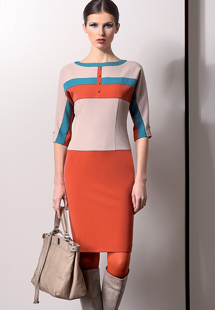 Эффектное платье Colour Blocking