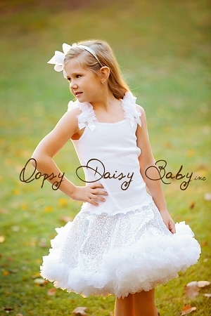 Белая юбка с блёстками