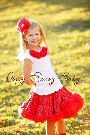 Красная юбка с блёстками