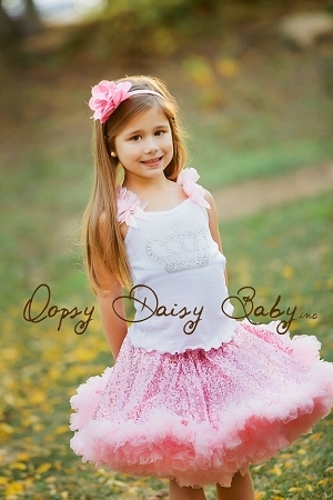 Розовая юбка с блёстками