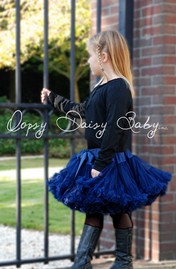 Тёмно-синяя пышная юбка