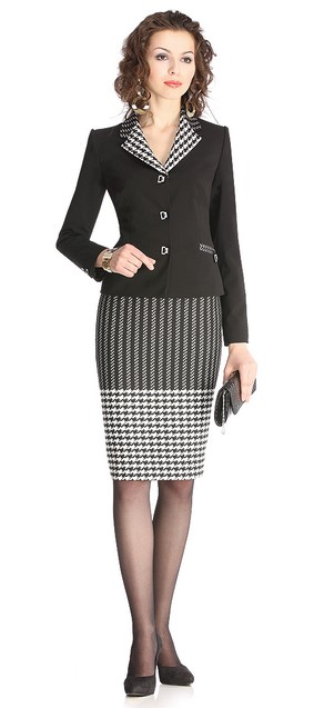 Изумительный костюм "Орни": жакет и юбка