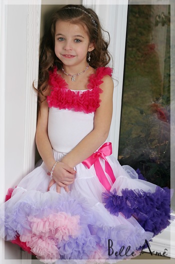 Пышная юбка "Белая радуга"