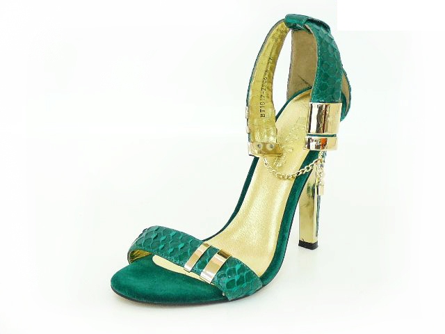 Босоножки бирюзовые с цепочкой