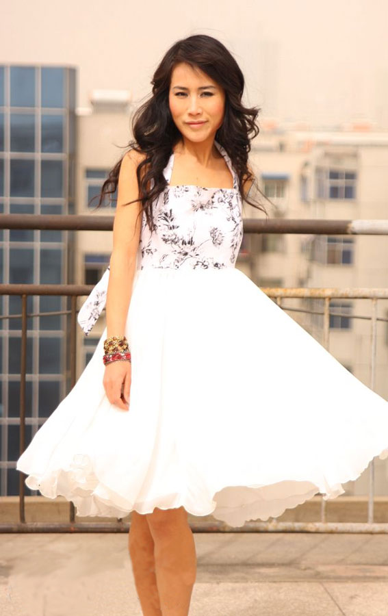 Летнее платье хлопок-шифон