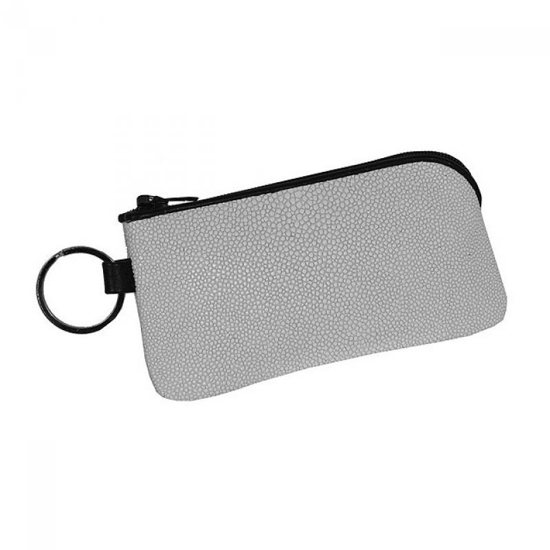 Ключница из кожи ската белоснежная