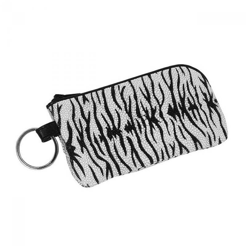 Ключница из кожи ската "белый тигр"