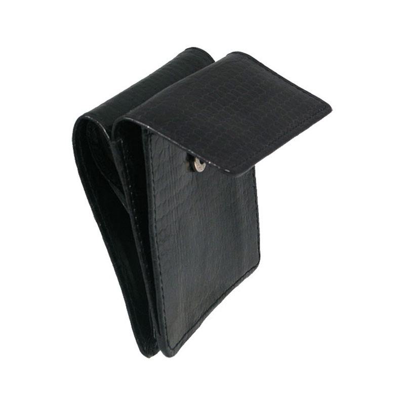 Бумажник из кожи змеи черного цвета