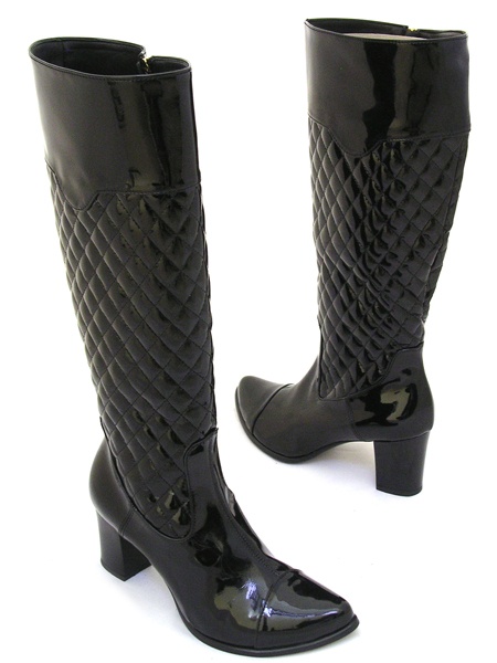 Сапоги осенние с простеганым голенищем