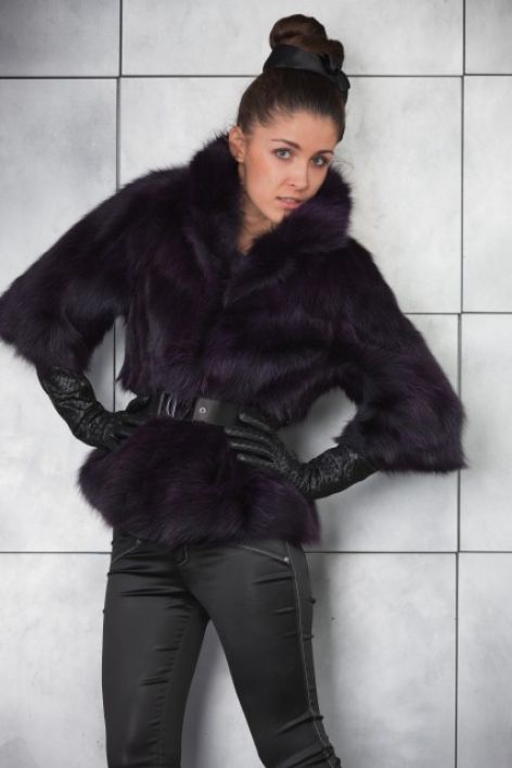 Жилет из лисы GOTHIC GRAPE