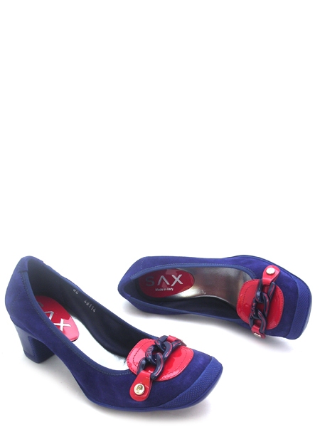 Туфли синие на каблуке