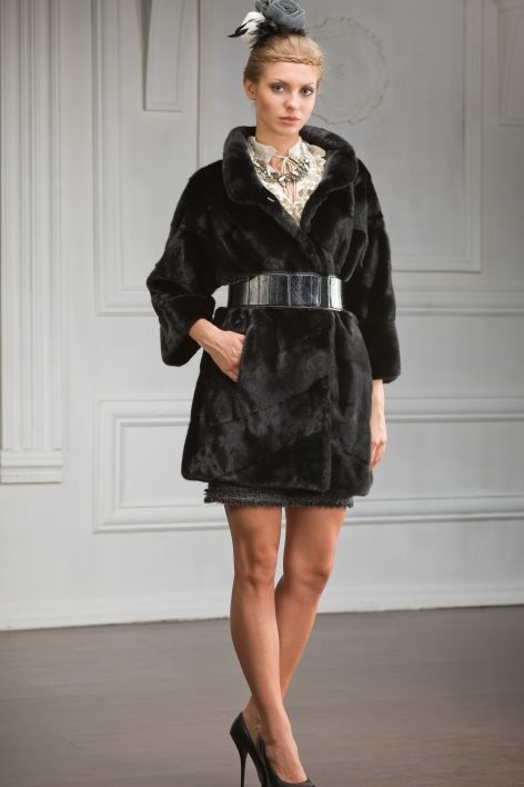 Шикарный полушубок из норки BlackNafa от Anna Zotoff
