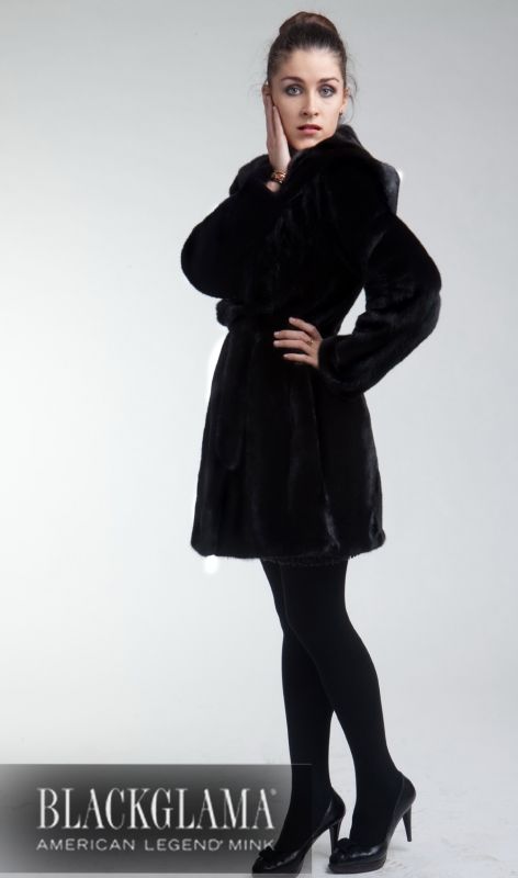 Элегантная шуба из норки BlackGlama от Anna Zotoff