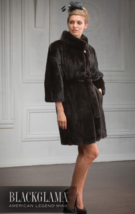 Роскошное пальто из норки BlackGlama от Philippe Ferrat