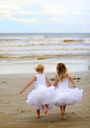 Пышная юбка белого цвета