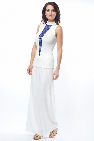 Топ с оригинальной вставкой